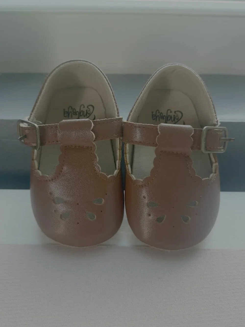 Brown Leather Sandals Baby Girls Size 6–12 Months